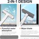 Squeegee Window Cleaner 2 in 1 Window Cleaning Tool Kit with Sewage Recycling Function, Window Washing Equipment for Indoor/Outdoor Window and Car Glass