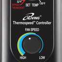iLIVING Exhaust Fan Thermospeed Temperature Controller and Speed Controller, Black, ILG8SFST