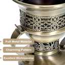 JUXYES Vintage Incense Burner Holder with Ash Catchers and Tongs, Metal Censer Antique Charcoal insencents Burner Zinc Alloy Spiritual Aromatherapy Yoga Meditation Retro Home Decoration
