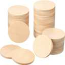 50 PCS 2 Inch Natural Slices - 0.2 Inch Thick Wood Blank Round Wood Discs for DIY Crafts Projects