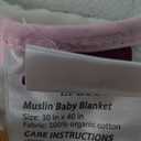 ZPECC Muslin Baby Blanket Thicker, 30x40 Organic Cotton Newborn Receiving Quilt Hypoallergenic for Baby Essentials Swaddle Crib Stroller, Rainbow