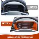 RAZPOY for Bronco Dashboard Panel Trim, Center Control Dash Board Cover Compatible with 2021-2024 Ford Bronco Interior Accessories, Orange (Not for 2025 Bronco, Not for Sport)
