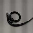 Rolled Leather Dog Collar Soft Round Collars, ID Tag for Small Medium Large Dogs (19-22 inch, Black Midnight & Black Buckle)