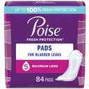 Poise Fresh Protection 42 Pads 5 Dots Maximum Long