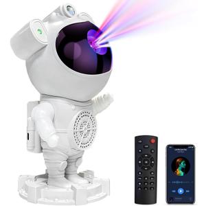 Astronaut Galaxy Projector-Star Projector,Bluetooth Speaker,White Noise, Star and Moon Galaxy Lights for Bedroom with Timer and Remote, Nebula Night Light 360 Adjustable, Starry Space Ceiling Lamp
