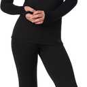 Cuddl Duds Girls Lightweight & Breathable Everyday Active Base Layer Set - Long Sleeve Top & Leggings - Lounge Sets for Kids, M