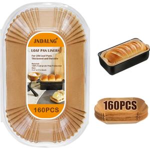 Loaf Pan Liners,160 PCS Bread Pan Liners for Baking Bread 9x5 inch,Non-Stick Disposable Bread Pan Liners,Baking Essentials (160PCS 9 * 5inch)