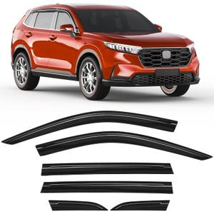 CZShiYue 6-PCS Extra-Thick Rain Guards Fit for Honda CR-V CRV 2023 2024 2025 2026 Extra Durable Tape-on Window Rain Guard Window Deflectors Vent Shades Window Visor Vent Visors Exterior