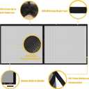 LIAMST Garage Door Screen 16 * 9FT2 Car Garage Doors- Reinforced Fiberglass Door Screen,Stronger High Energy Magnets Magnetic Screen Door