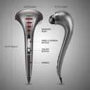 HANGSUN Handheld Neck Back Massager for Pain Relief Deep Tissue, Electric Double Head Percussion Massage MG460 for Shoulder, Leg, Foot, Muscles, Full Body (Gray)