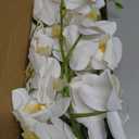 30 Inch White Orchids Artificial Flowers Real Touch Phalaenopsis Spray Artificial Orchid Stems with 12 Orchid Flowers Fake Phalaenopsis Tall Faux Flowers Arrangement for Home Decor Party Wedding Decor