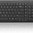 Lenovo 300 Wireless Combo Keyboard and Mouse, 2.4 GHz Nano USB-A Receiver, Batteries Included