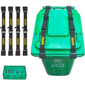 Trash Can Locks with Self-Locking Buckle Heavy Duty Adjustable Bear Proof Lid Straps for 28-96 Gallon Bins, Animal-Proof Garbage Can Lock for Raccoons, Squirrels, Wildlife (4)