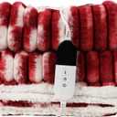 Electric Blanket Heated Throw Blanket, Super Soft Flannel & Sherpa Electric Throw Blanket with 6 Fast Heating Levels, 4 Hours Auto Off & OverHeat Protection, Machine Washable, 50'' X 60'', Red