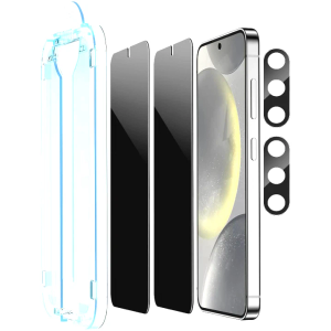 Tempered Glass Screen Privacy Protector for Samsung Galaxy S24-amFilm 2 Pack