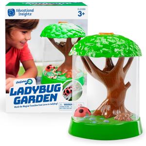Educational Insights GeoSafari Ladybug Garden - Ladybug House with Live Ladybugs, Bug Catching Kit, Terrarium Kit for Kids & Toddlers, Bugs for Kids, At Home STEM Bug Habitat for Boys & Girls Ages 3+