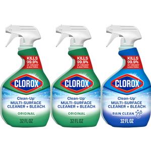 CLOROX Clean-Up Multi-Surface Cleaner with Bleach, 32 Fl Oz Ea, Pack of 3 (Pack May Vary) (32 Fl Oz (Pack of 3))