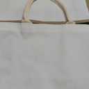 Sweetude Burlap Tote Bags with Canvas Makeup Pouch, Simple, Beige