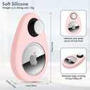 2 Pack Airtag Holder for Kids Hidden,GPS Tracker Case, Anti-Removal Airtag Silicone Case with Pins, Suitable for Children, Elderly, Pets, Backpack, Luggage (Pink & Gray, 2 Pack)