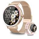 KEEPONFIT Smart Watches for Women Android/iPhone, IP68 Waterproof Fitness Tracker with Bluetooth Calls(Answer&Make), Activity Pedometer/Heart Rate/SpO2 Monitor/100+ Sports Model