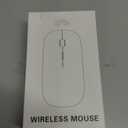 Wireless Mouse for Laptop, Bluetooth Mouse for MacBook Pro/Air/Mac/iPad/Chromebook/Computer -Rechargeable Dual Mode(USB 2.4Ghz + Bluetooth 5.2) Silent Cordless Mice with USB C Adapter, Silver