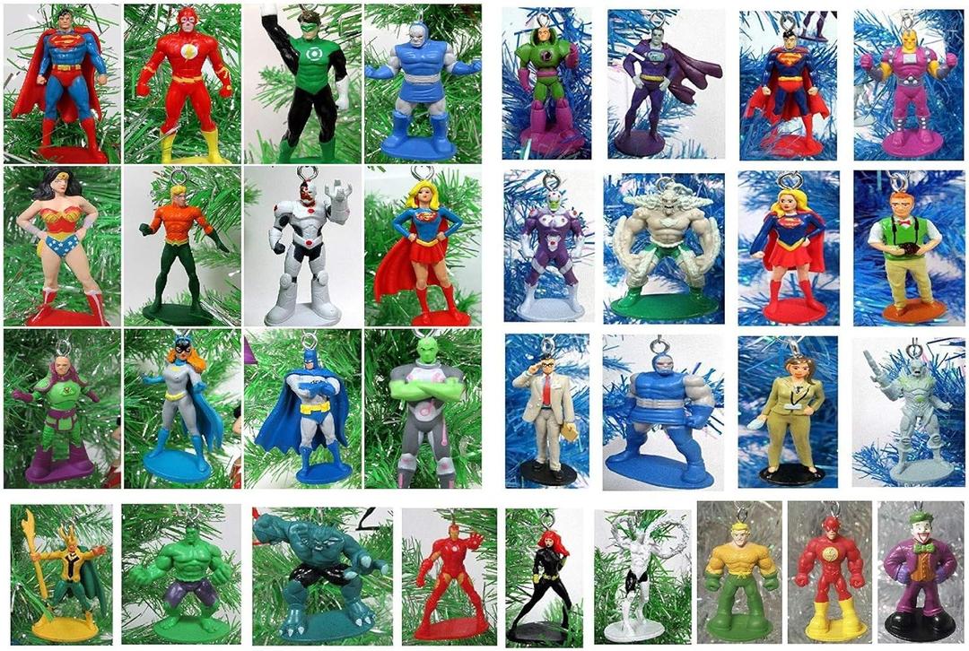 Super Hero Deluxe Mini 12 Piece Random Set Featuring Random Characters - Shatterproof Plastic Design from 1.5" to 2.5" Tall