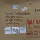 H-Qprobd 3' x 2' Magnetic Whiteboard Large Dry Erase White Board 36"x24" Aluminum Presentation Whiteboard with Long Pen Tray, 6 Markers, 2 Erasers &12 Magnets