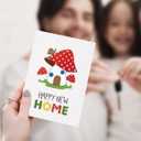 10 x New Home Card - Funny & Cute Housewarming Gift for Moving, New Apartment or New Chapter - Includes Extra Thick Envelope (Mushroom)