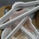 HOUSE DAY White Velvet Hangers 60 Pack, Non Slip Clothes Felt Hanger Heavy Duty for Coat, Premium Slim Space Saving Suit Hangers for Closet Organizer, 360 Rotating Silver Hook