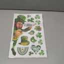 2 x 175 Pcs St Patricks Day Window Clings - Large Stickers for Glass Windows - Double Sided Irish Decorations for Home Office Classroom - 9 Sheets High Count Holiday Window Decals