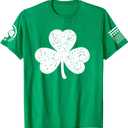 St Patrick's Day Shirts Men:Lucky Irish Shamrock Crew Neck Graphic Short Sleeve Higher Quality Printed T-Shirt (Green, XXXL)