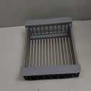 Dish Drying Racks Adjustable Stainless Steel Drain Basket Drain Tray Functional Kitchen Sink Organizer for Vegetable Fruit (Gray)