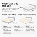 Bedsure Duvet Insert Oversized King - Lightweight Comforter, Quilted Cooling Duvet Insert, Down Alternative Comforter with 8 Tabs, Ultra Soft, Striped, Oversized King, White, 116x98 inches