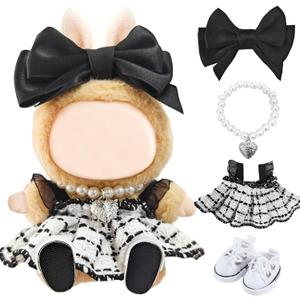 Cute Doll Clothes for Design Outfits Blind Mystery Box Accessories Mini Big Into Energy Monster Birthday Party Decoration Mini Pink Glasses Balloon Charm Figure