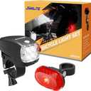 Best Brightest LED Bike Light Set for Kids & Adults, Super Bright Bicycle Headlight, Free Tail Light Included, Water Resistant Bike Light, Easy to Install, Multiple Modes for Cycling Safety