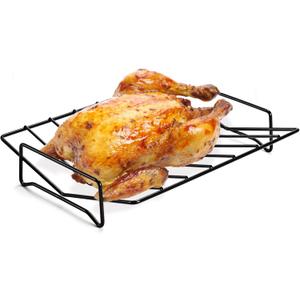 Rib Racks for Grilling and Smoking,Turkey Roasting Rack,Can Be Used On Both Sides 1210" Black