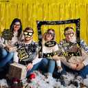 KatchOn, New Years Photo Booth Props Frame Set - 30 Inch- Pack of 38 | New Years Eve Photo Booth Props for Happy New Years Decorations 2026 | Gold Foil Fringe Curtains for NYE Decorations 2026