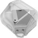 Aulumu A29 Geometric AirPods 4 Case with Lock | Protective Cover with Nylon Buckle | Alloy Armour | Compatible with Apple AirPods 4th (2024) - Translucent White