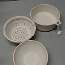 Layron Ramen Cooker Ramen Bowl 33oz Microwave Noodle Bowl College Dorm Room Essentials for Girls for Boys Apartment Essentials-White