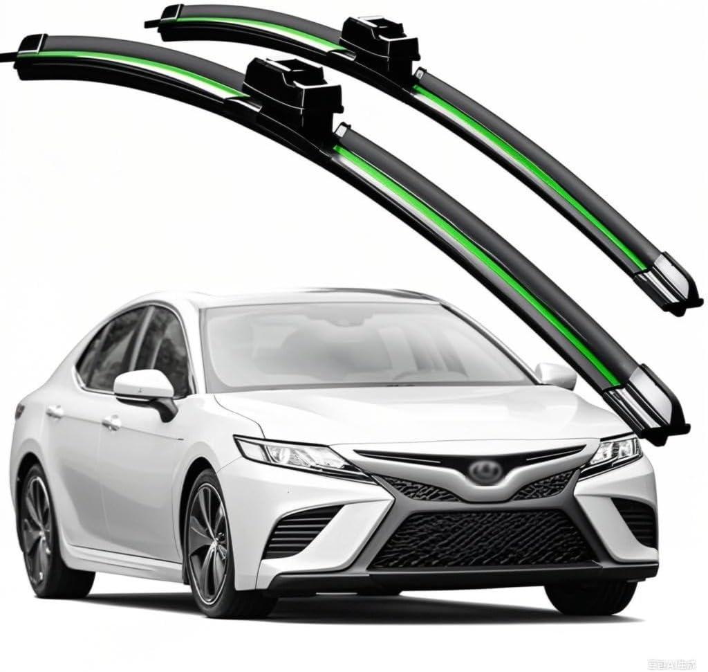 Compatible With Toyota Camry XV70 XV50 XV40 XV30 2002-2023 Wiper Blades Front Windshield Wipers Water Repellent Available in All-Seasons OEM Quality 24"+20" 2PCS