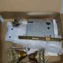 Mortise Lock Set Interior Door, Crystal Glass Door Knobs with Lock and Skeleton Key, Old Door Knob Replacement, Vintage Antique Door Handle, Antique Brass Finish (Mortise(1 Pack))
