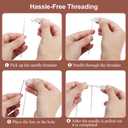 34PCS Steel Needles for Hand Sewing,Large-Eye Sewing Tool Kit - 25 Needles (5 Sizes) with Threaders,Thimble,Seam Ripper for Beginners,Seniors,Clothing Mending & Fabric DIY (34PC)