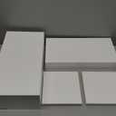 Large Buffet Risers Set of 4, 16"x8"x5" Display Stands, White Acrylic Food Risers for Party, Dessert Table, and Catering, Nesting and Stackable Display Risers