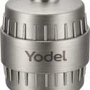 Yodel Shower Filter Brushed Nickel - Shower Head Filter for Hard Water - Water Softener to Remove Chlorine and Fluoride,Improve Hair and Skin Condition