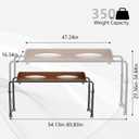 BYMECOST Laptop Desk for Bed, Adjustable Height & Length Laptop Bed Table,Overbed Table with Wheels for Queen Size Beds,Rolling Standing Desk,Over Bed Table for Working Reading Eating