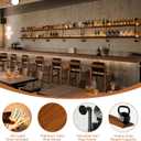 Bar Shelves, Wall Mounted Wine Rack, Walnut Brown, 60 Inch