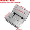 KAFENDA 90 Degree Shower Door Hinges, Heavy Duty Frameless Glass Door Hinges Stainless Steel Bathroom Gate Clamp for 8-12 mm Toughened Glass, Rust & Corrosion Resistance (135 Degree)
