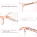 Madison Avenue Square Vintage TR90 Blue Light Blocking Reading Glasses for Women, Anti Eyestrain/Glare Computer Readers