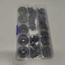 Swpeet 60Pcs 6 Sizes M3 M4 M5 M6 M8 M10 Black Zinc Carbon Steel High Head Through Hole Knurled Thumb Nuts Assortment Kit, Round Knurled Thumb Nuts Lock Adjusting Nuts for 3D Printer Parts