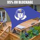 Neween Waterproof Sun Shade Sail Rectangle UV Block Canopy for Outdoor Patio and Garden, Yard Activities (13'x20', Blue)